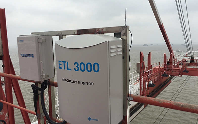 我公司为浦东海事局提供的固定点船舶尾气排放系统验收完毕